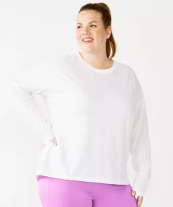 Tek Gear® Tee Mesh Plus Size Crewneck