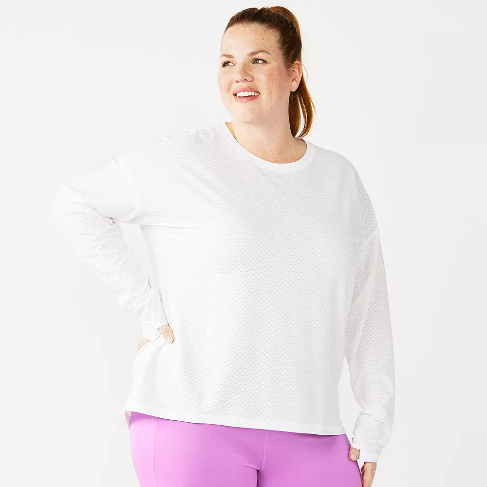 Tek GearĀ® Tee Mesh Plus Size Crewneck