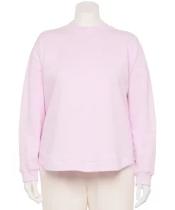 Tek Gear® Sweatshirt Fleece Plus Size Ultrasoft Mockneck