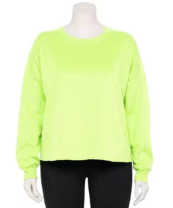 Tek Gear® Sweatshirt Fleece Plus Size Ultrasoft Crewneck Easy