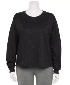 Tek Gear® Sweatshirt Fleece Plus Size Ultrasoft Crewneck Easy