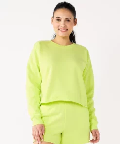 Tek Gear® Women' Sweatshirt Fleece Ultrasoft Easy Crop