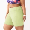 Tek Gear® Bike Short 7-In. Plus Size Brushed High-Waisted