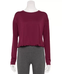 Tek Gear® Women' Top Lettuce-Edge Cross-Back