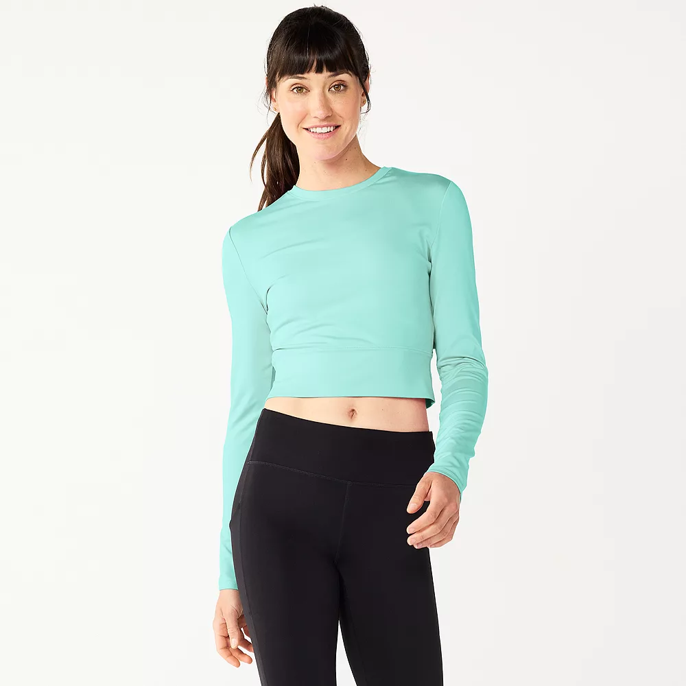 Tek GearĀ® Women' Tee Crop Ruffle Cutout