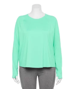 Tek Gear® Tee Plus Size Performance Long Sleeve