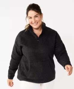 Tek Gear® Top Microfleece Plus Size Quarter-Zip
