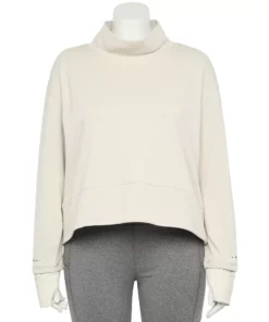 Tek GearĀ® Mockneck Top Plus Size Run Long Sleeve