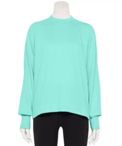 Tek Gear® Women' Sweatshirt Fleece Stretch Mockneck