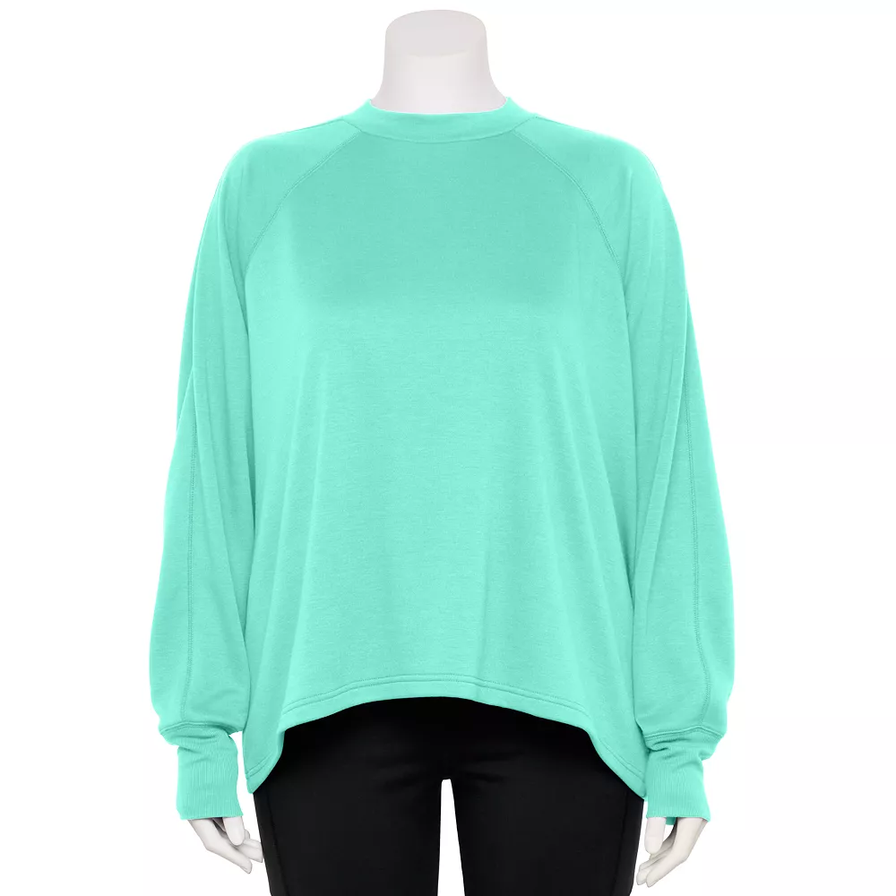 Tek GearĀ® Sweatshirt Fleece Plus Size Stretch Mockneck