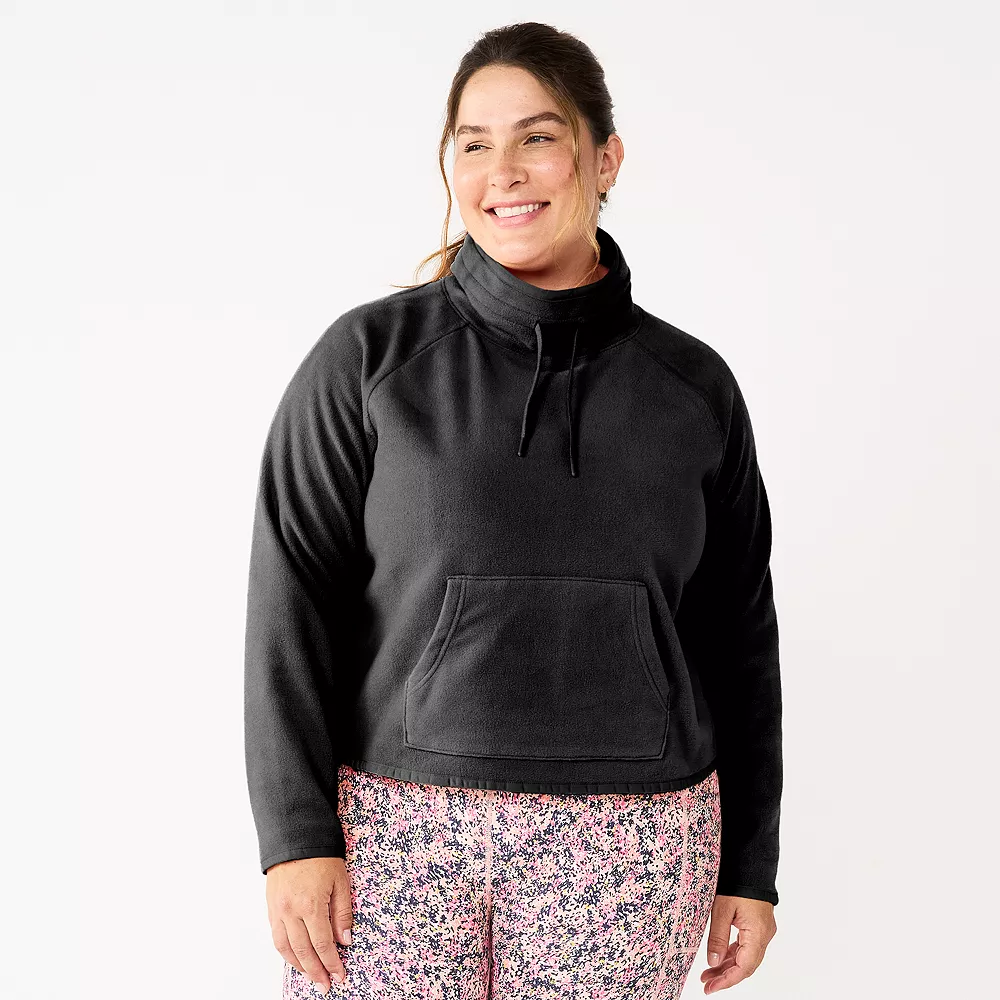 Tek GearĀ® Sweatshirt Microfleece Plus Size Cowlneck Crop - Image 3