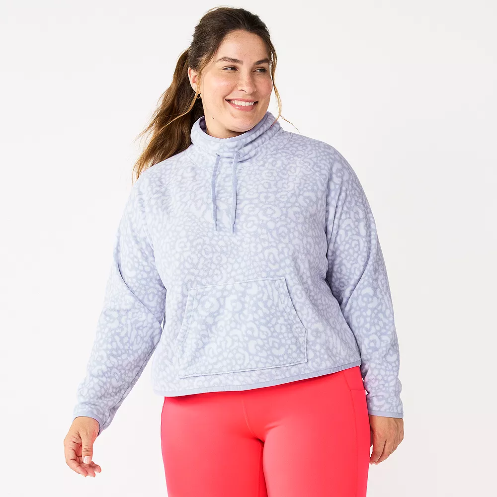 Tek GearĀ® Sweatshirt Microfleece Plus Size Cowlneck Crop - Image 4