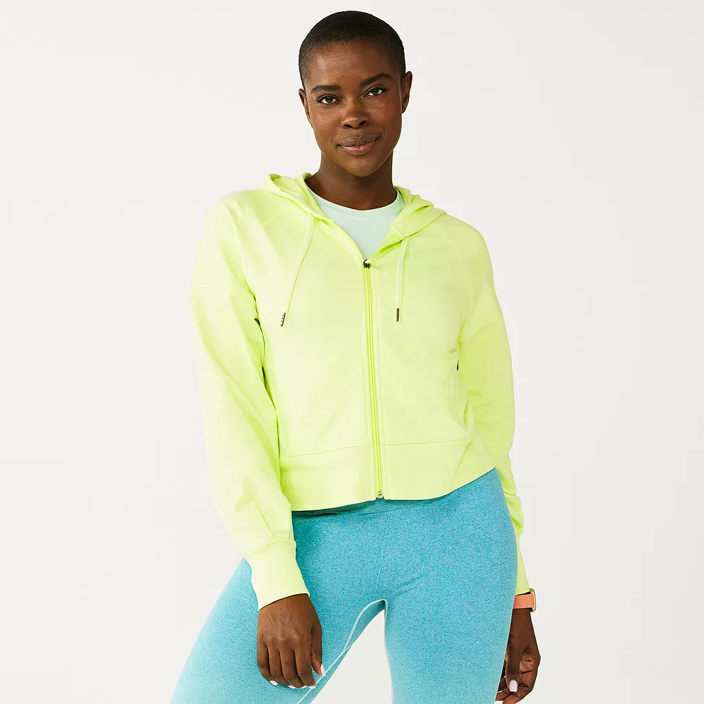Tek GearĀ® Women' Jacket Zip-Up Terry Crop French - Image 3